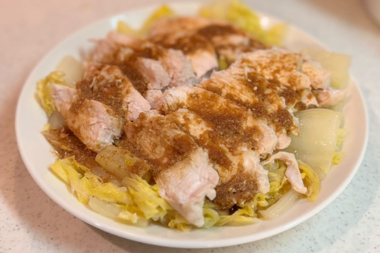 鶏むね白菜の旨だれ