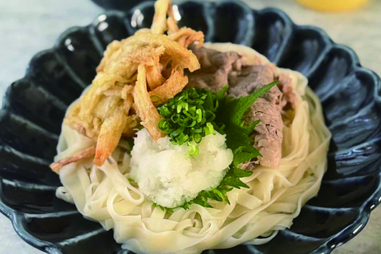 新ごぼうと牛しゃぶの冷やしうどん